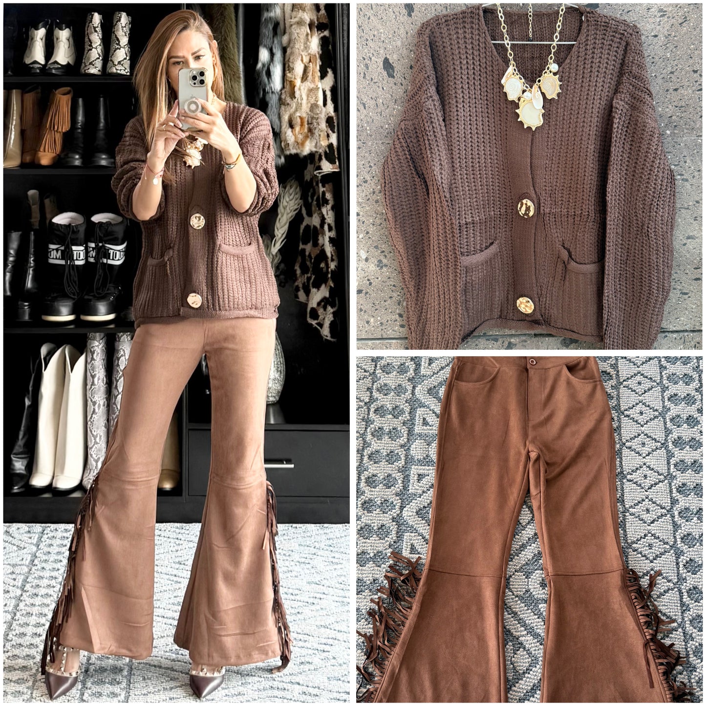 J pantalón fleco mocha estira