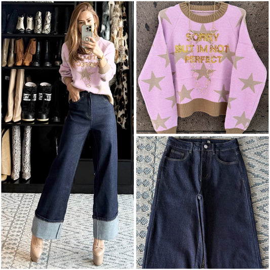 Sweter estrella palo de rosa