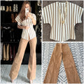 Blusa tejida rayas perla