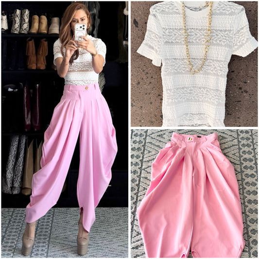 J pantalón drapeado baby Pink