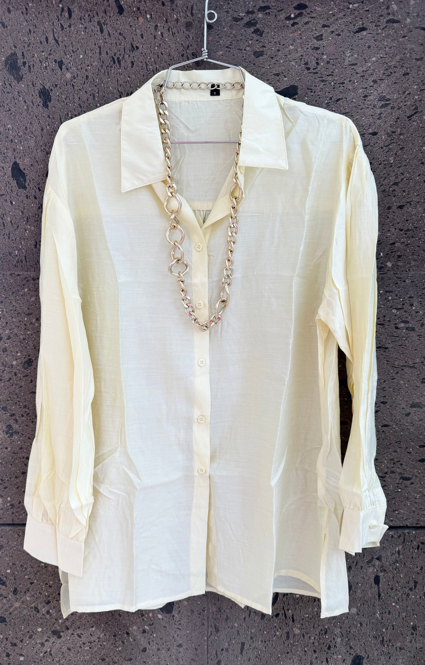 Camisa larga seda butter