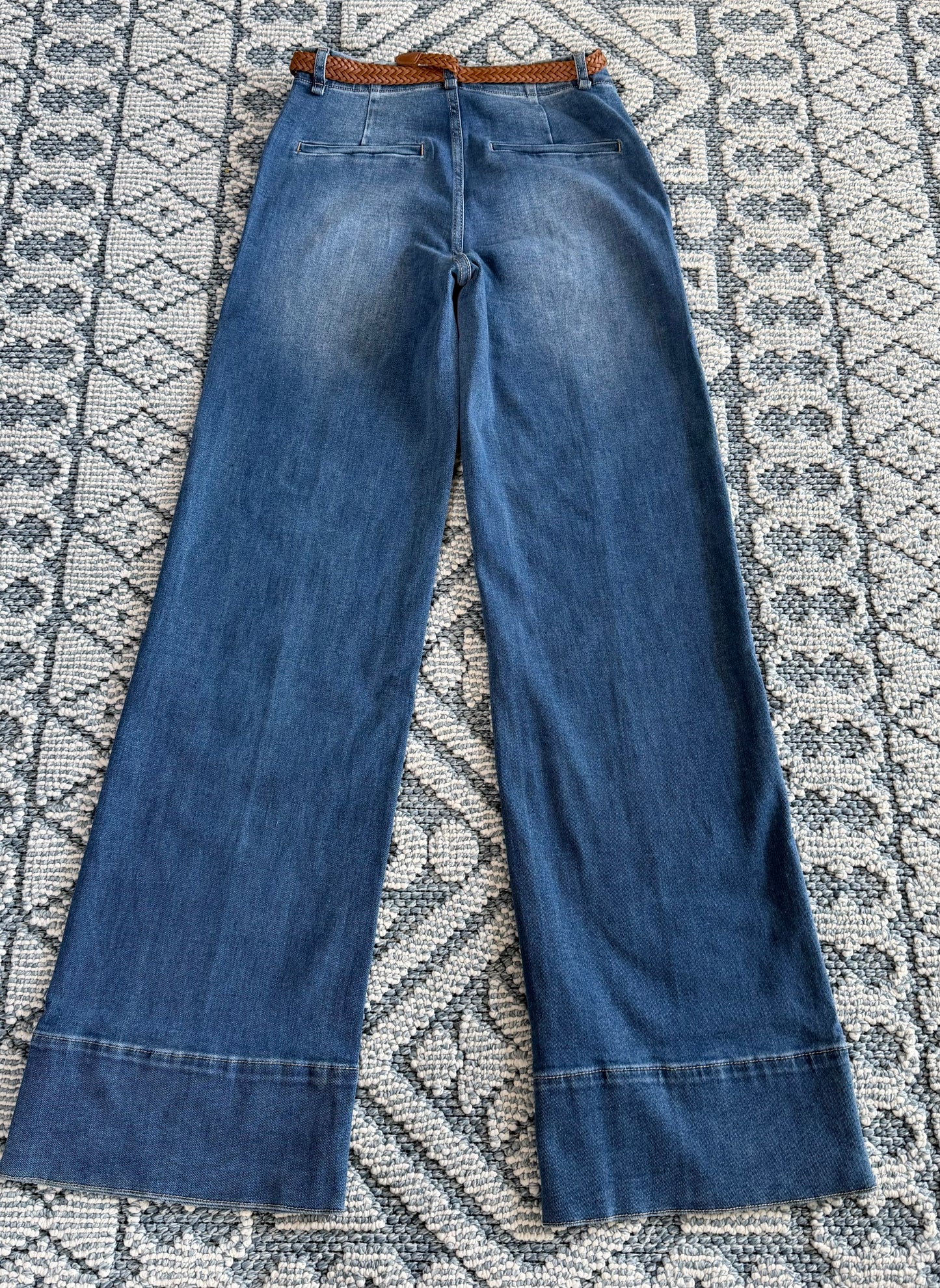 Jeans wide stretch cinturón
