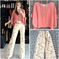 Blusa mariposa seda salmón