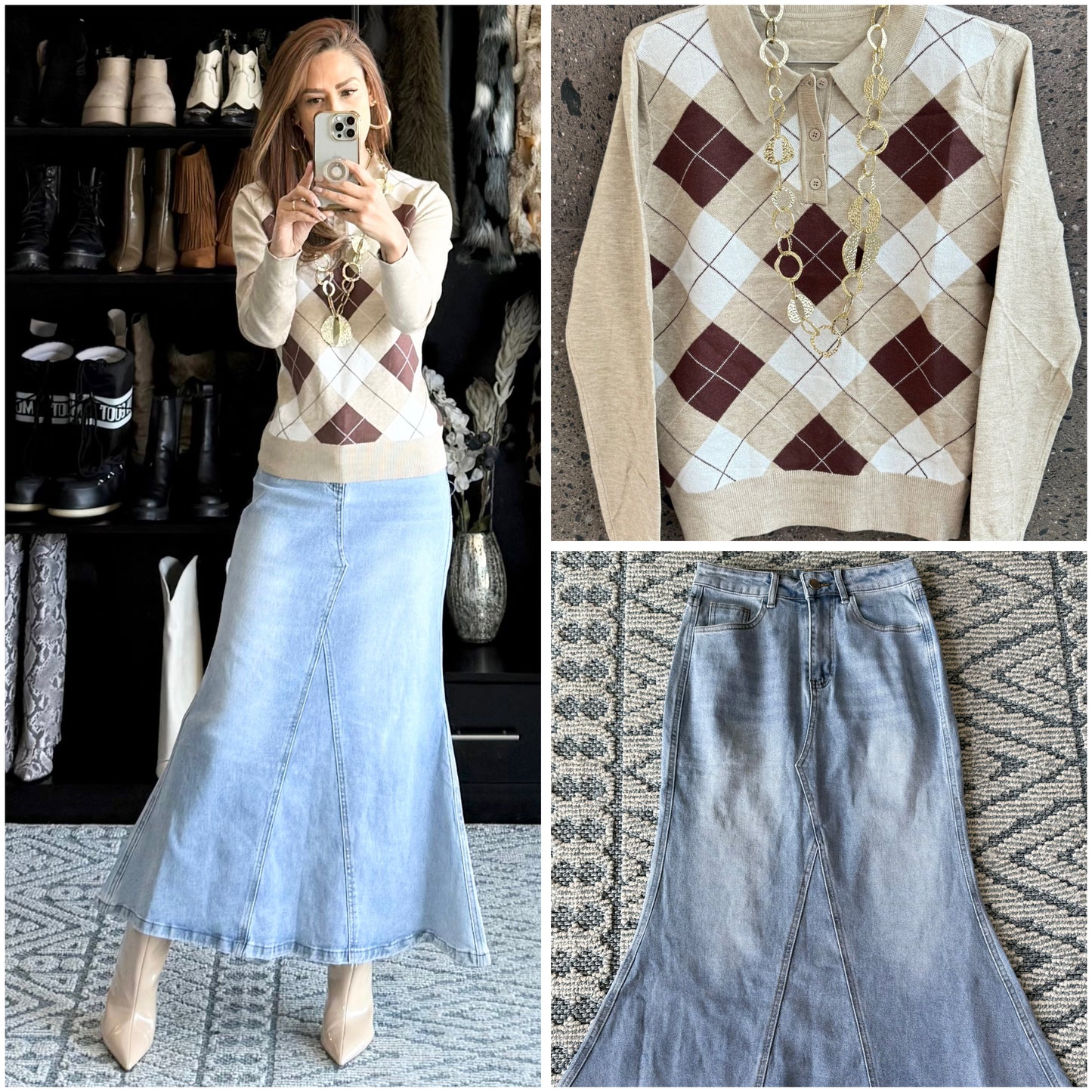 Sweter polo chocolate