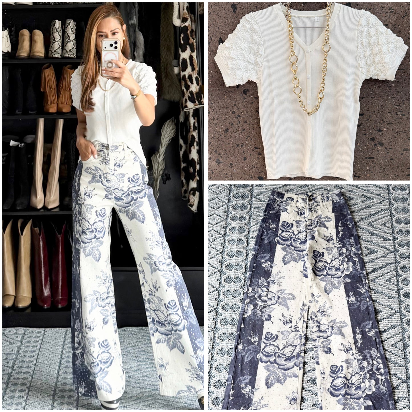 Blusa manga perla
