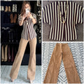 Blusa tejida rayas chocolate