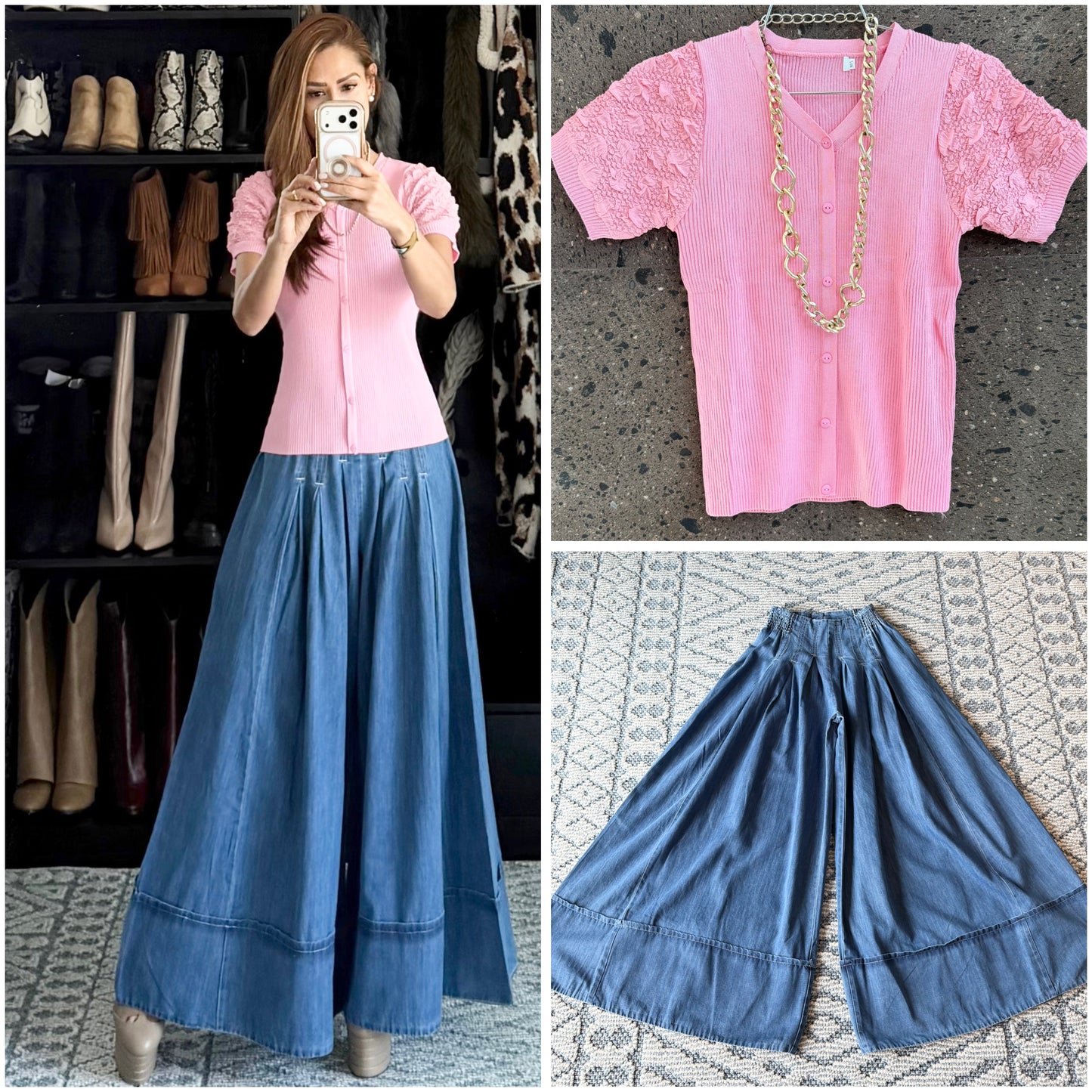 Blusa manga baby Pink