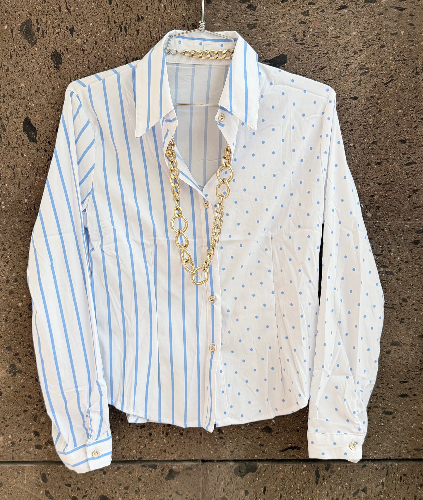 Camisa bolas raya stretch baby Blue