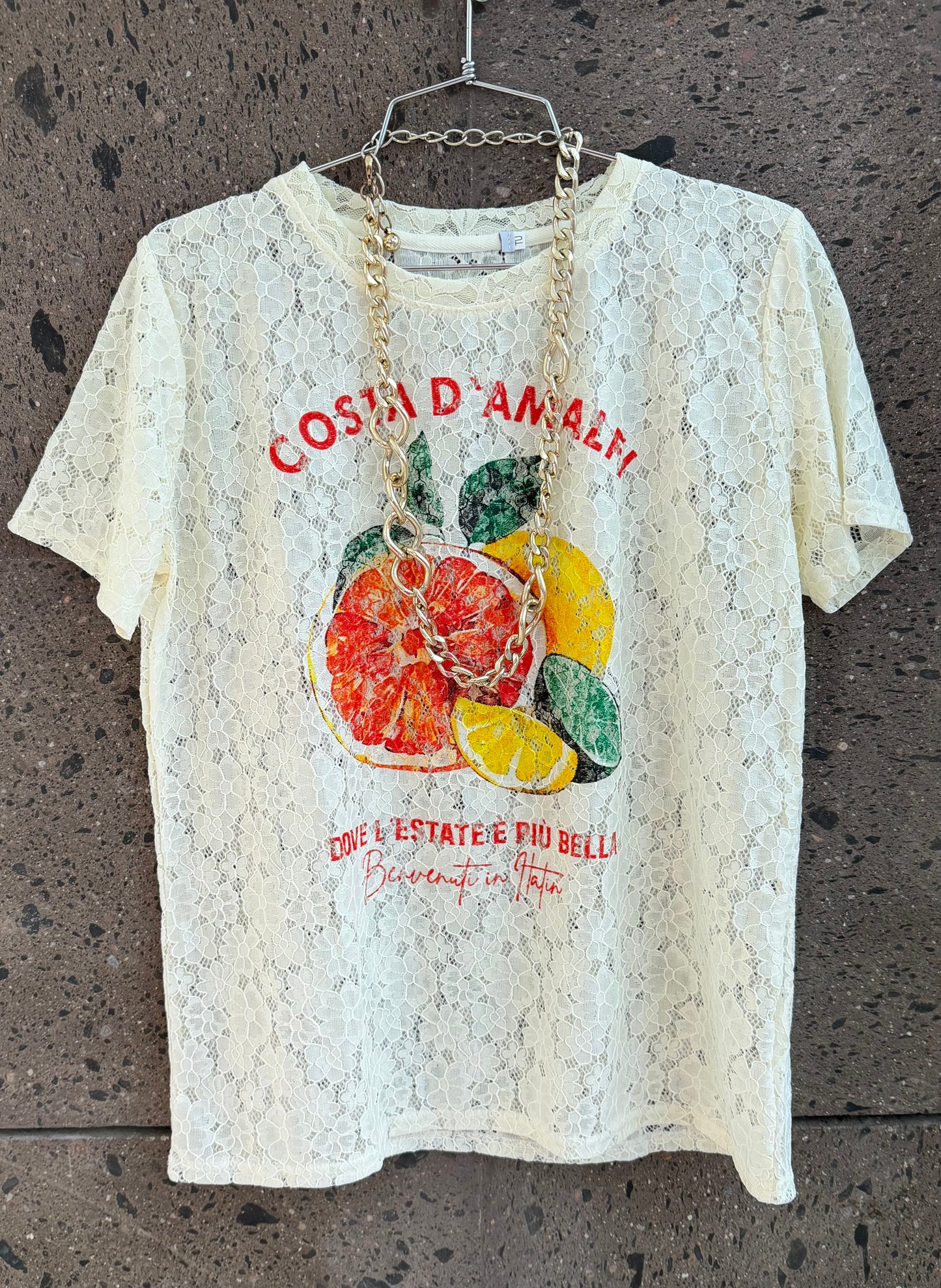 Blusa encaje amalfi butter