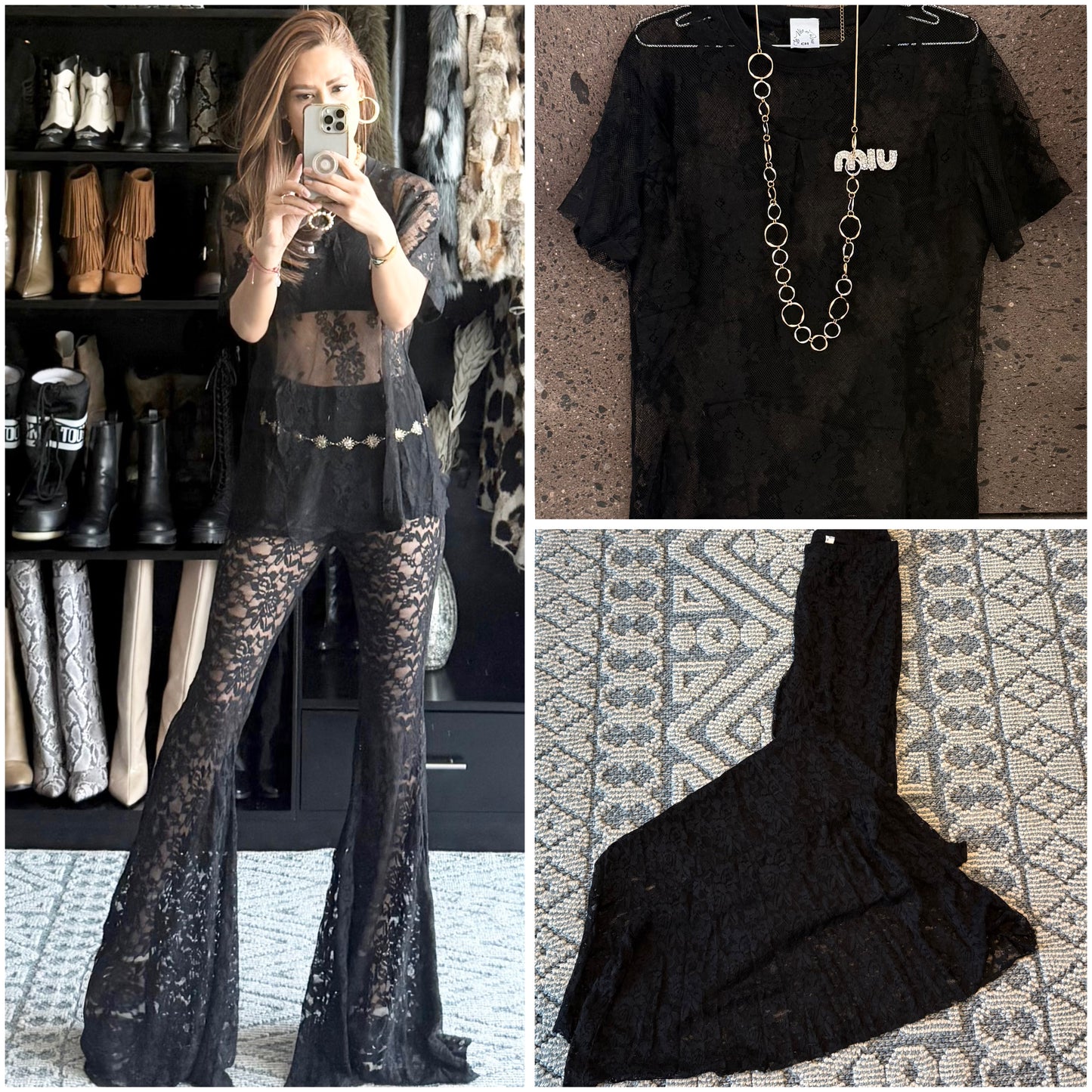 Blusa miu miu encaje