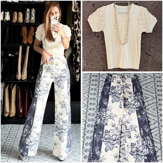 Blusa manga butter