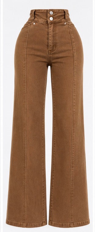 Jeans stretch flare mocha