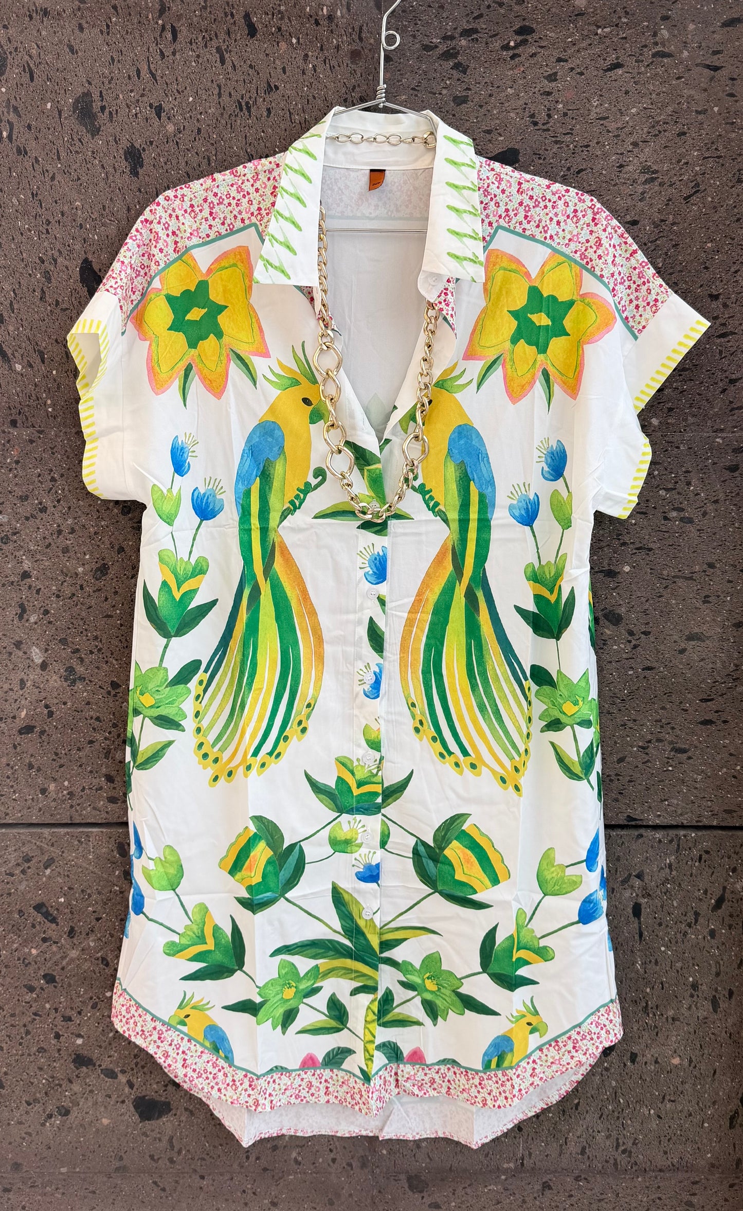 Blusón peackock verde