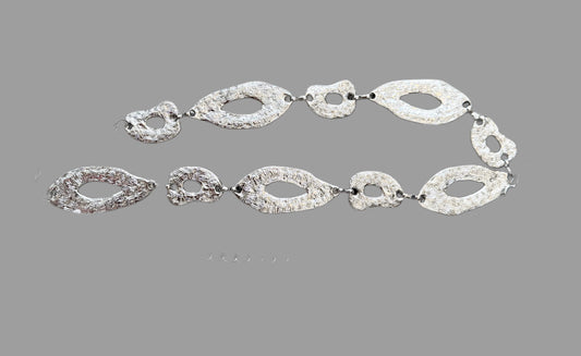 Cinturón cadena óvalo plata