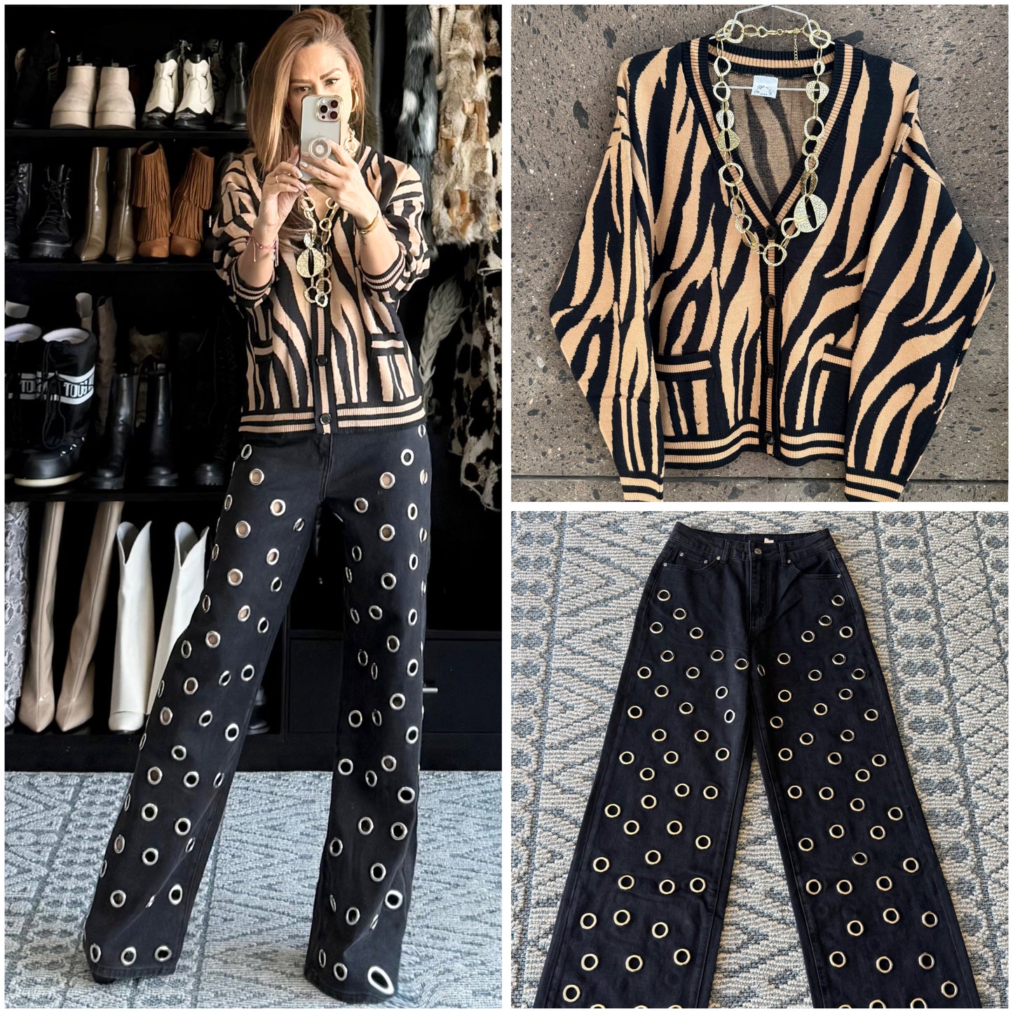 Sweter zebra capuccino