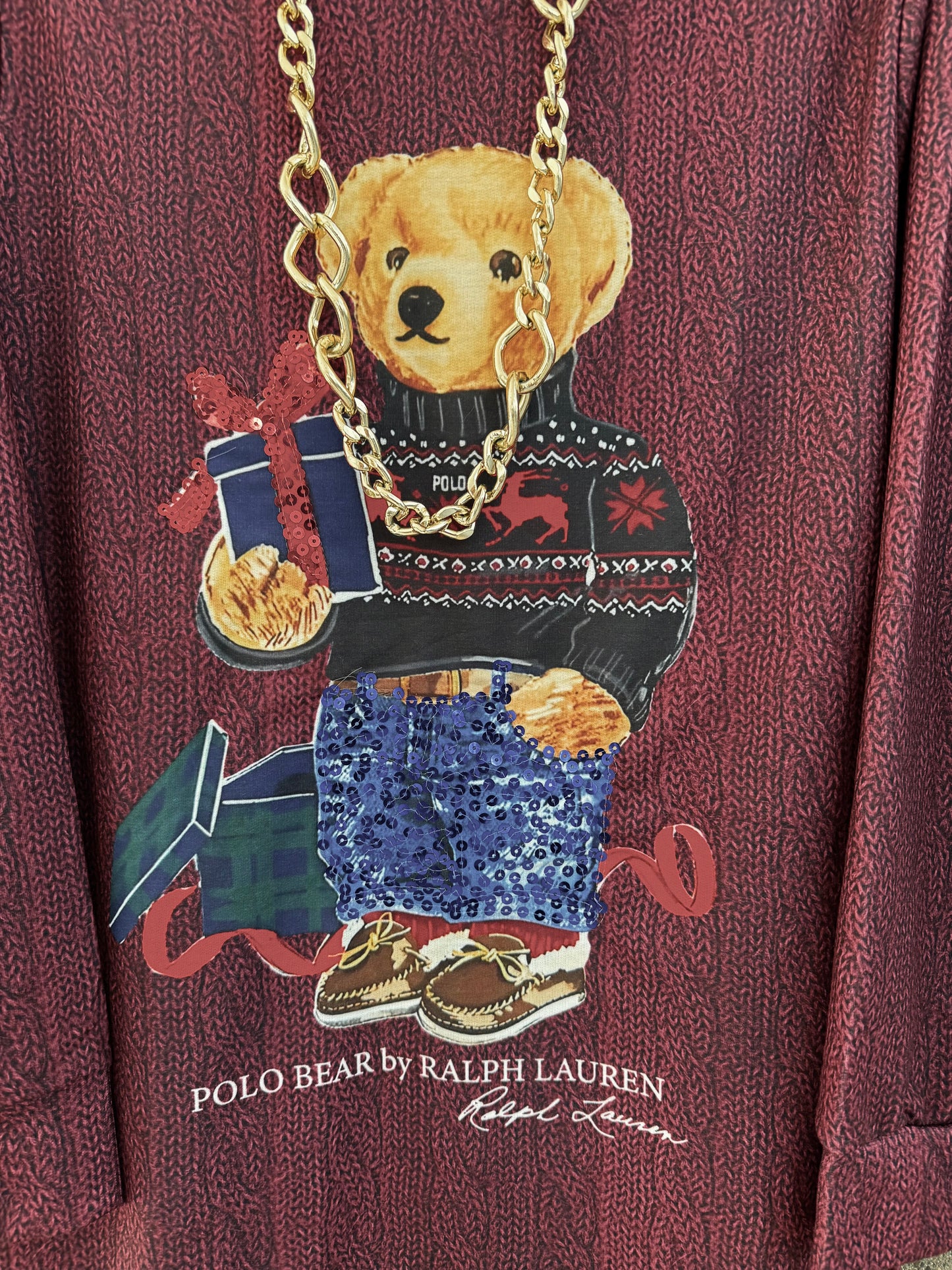 A blusón oso ralph burgundy