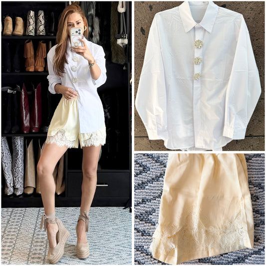 J Short lencero mantequilla