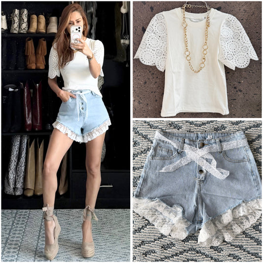 Blusa crochet manga perla