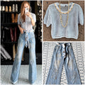 Blusa tejida baby Blue