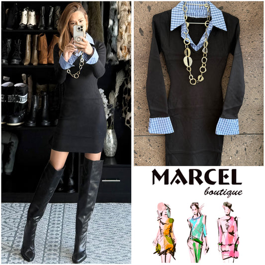 Sweter camisero negro