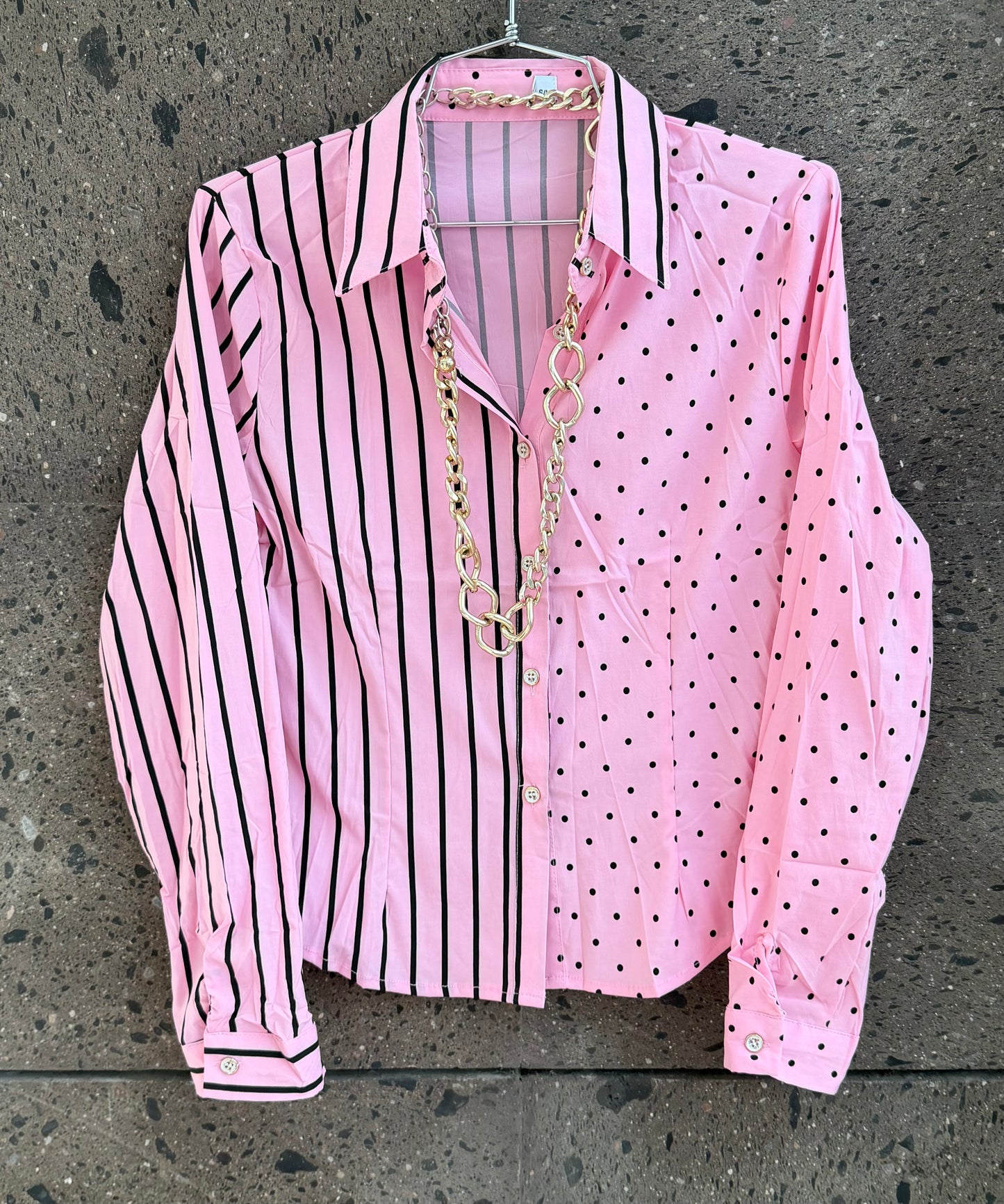 Camisa bolas raya stretch rosa