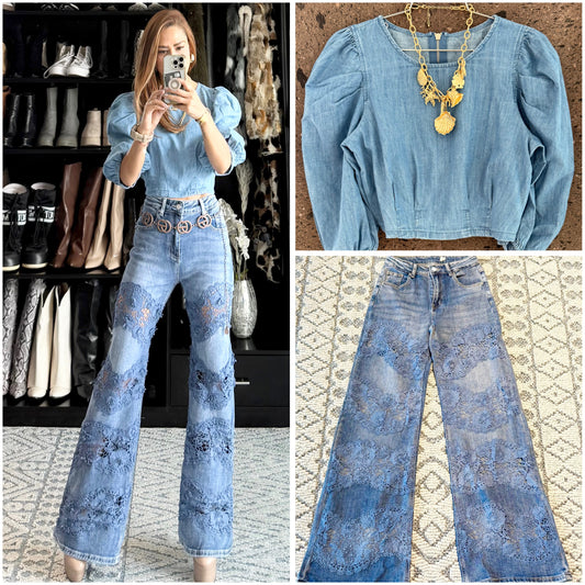 Blusa Denim oscura