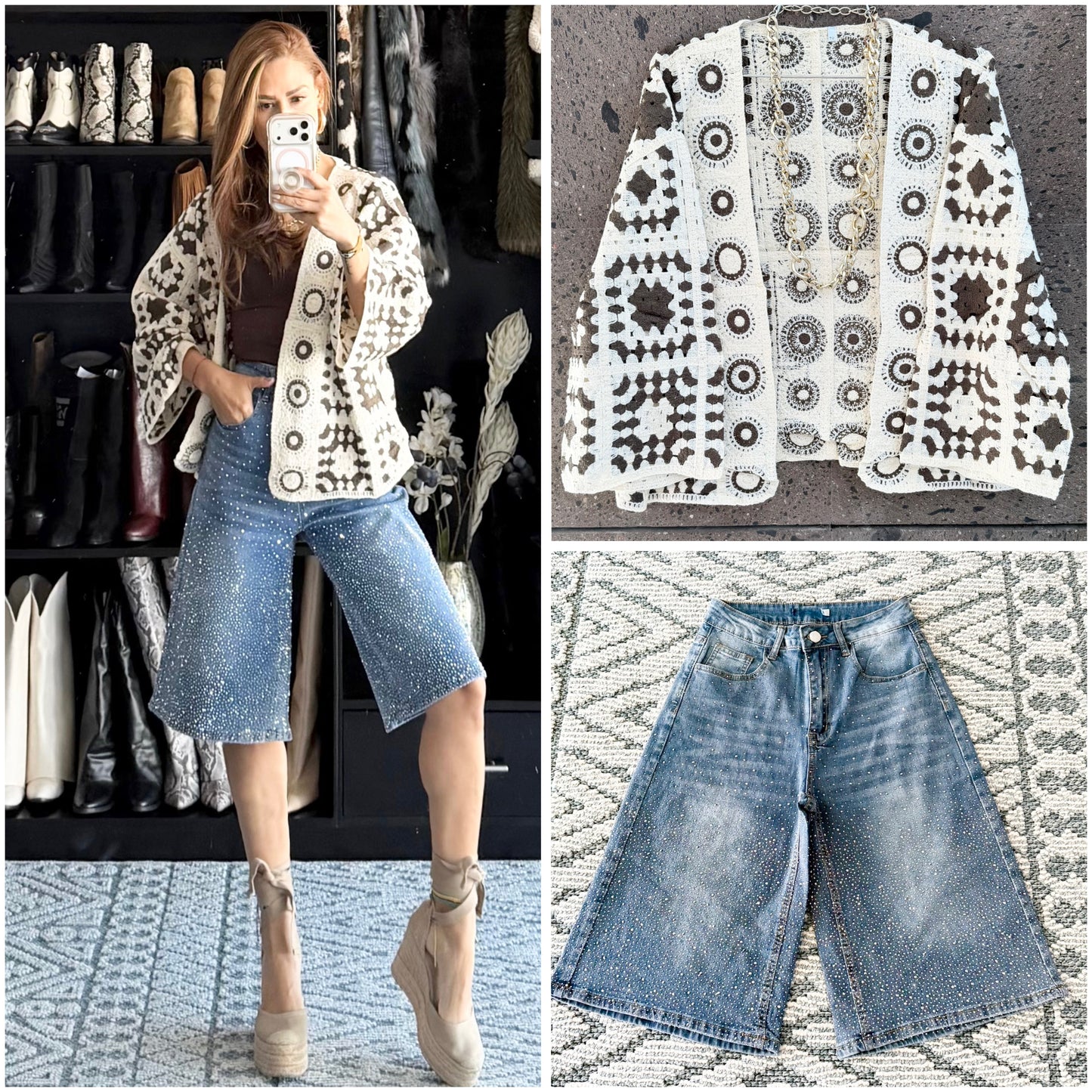 Kimono quilt chocolate