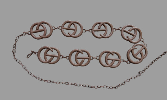 Cinturón cadena Gucci chocolate