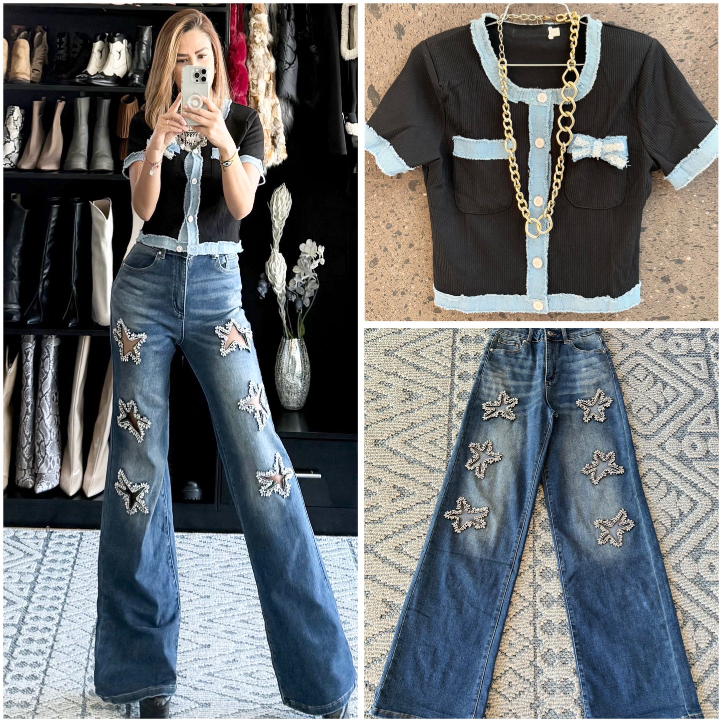 Jeans cut estrella