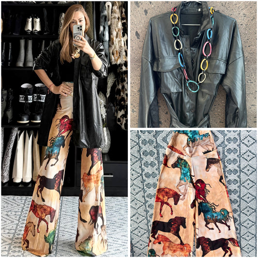 Camisera vinipiel negra