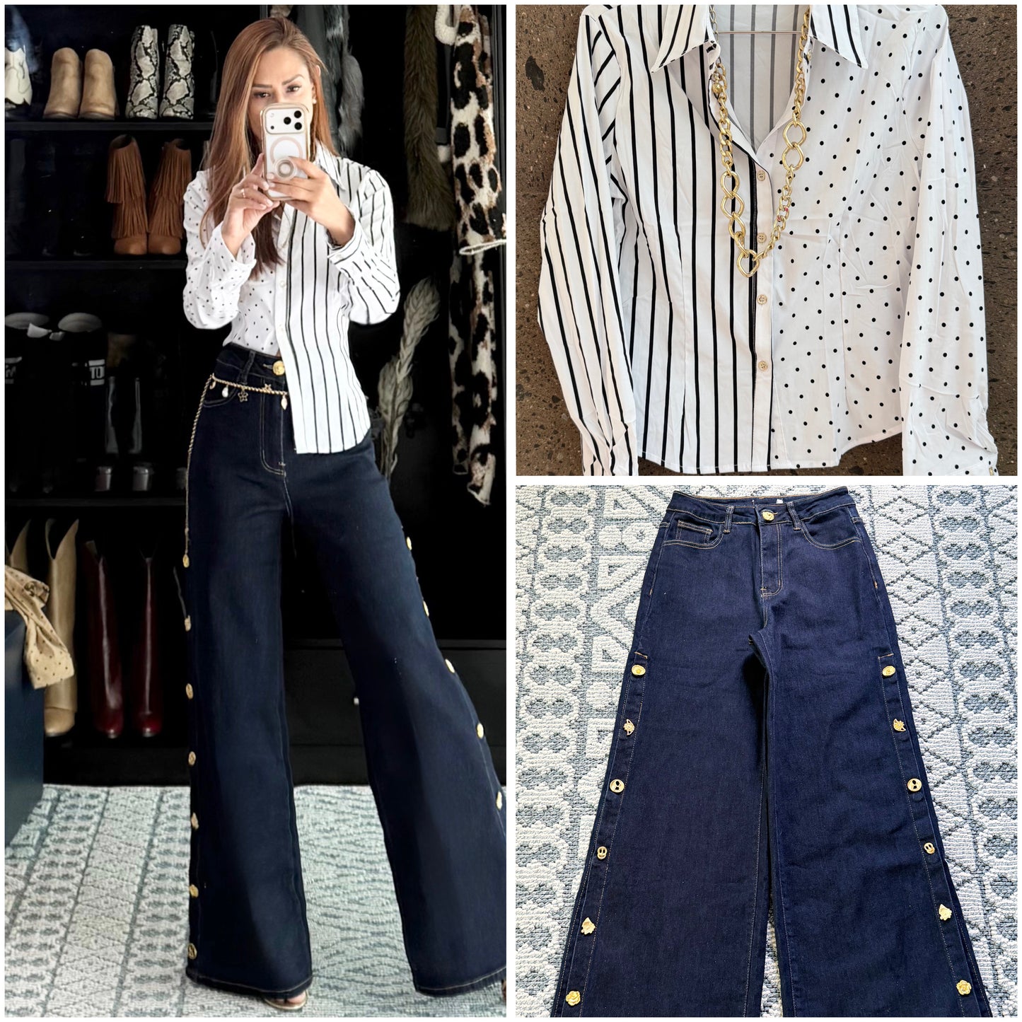 Camisa bolas raya stretch blanca
