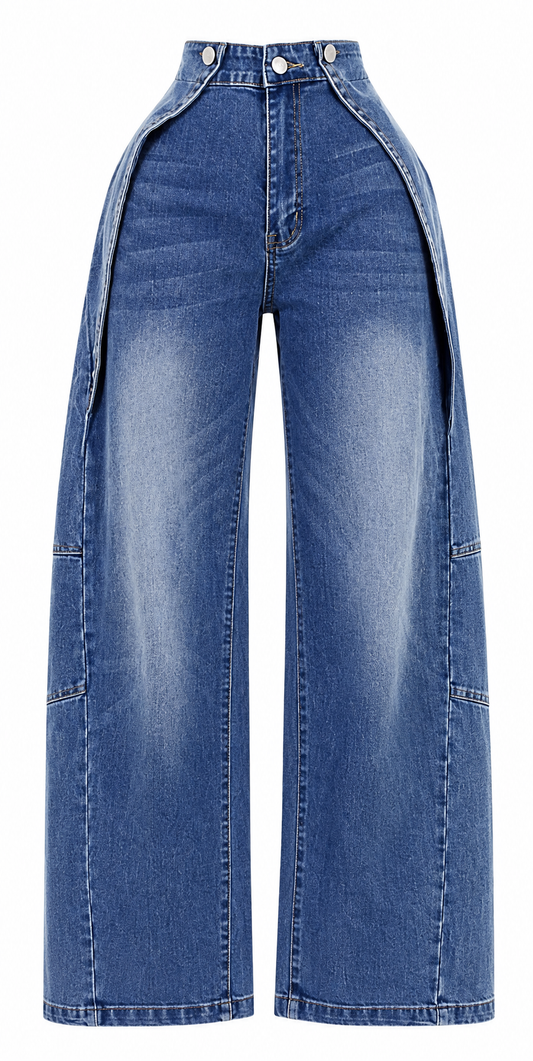 Jeans ballon stretch polaina