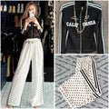J pantalón polka franja perla