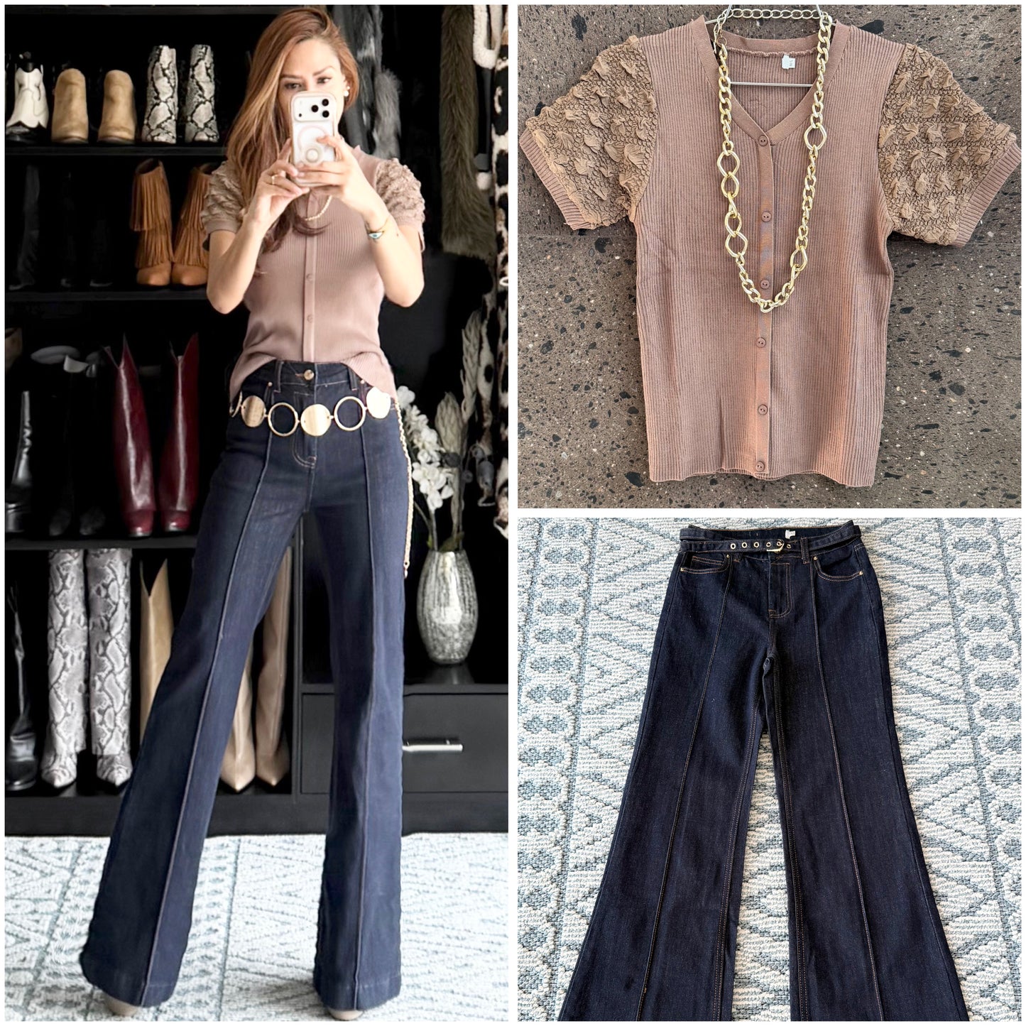 Blusa manga chocolate