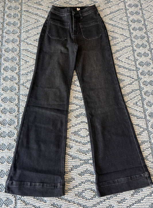 Jeans stretch campana negro