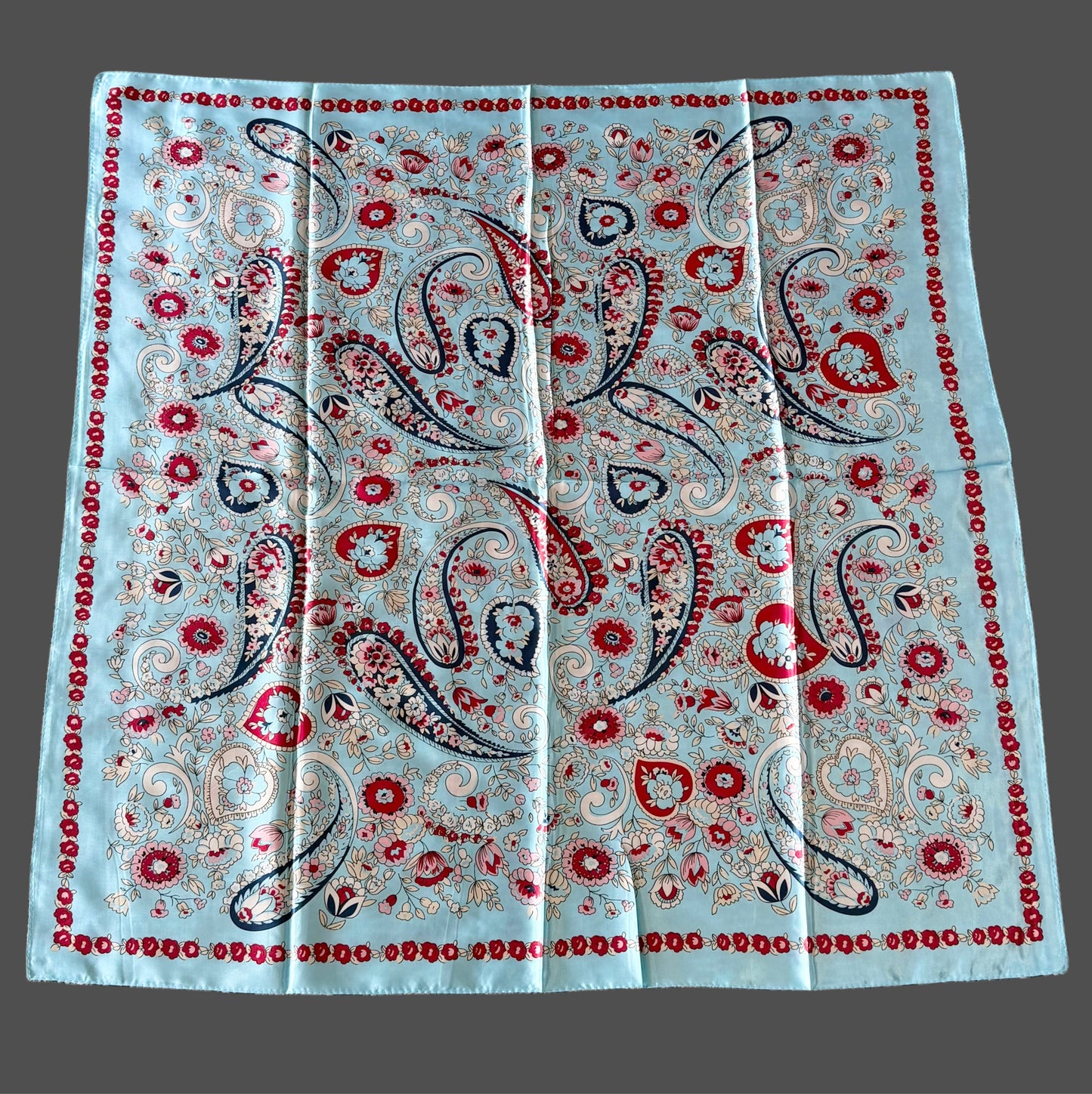 T mascada paisley azul