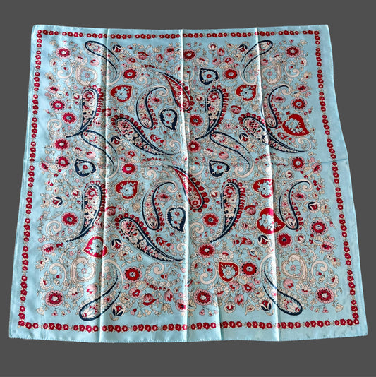 T mascada paisley azul
