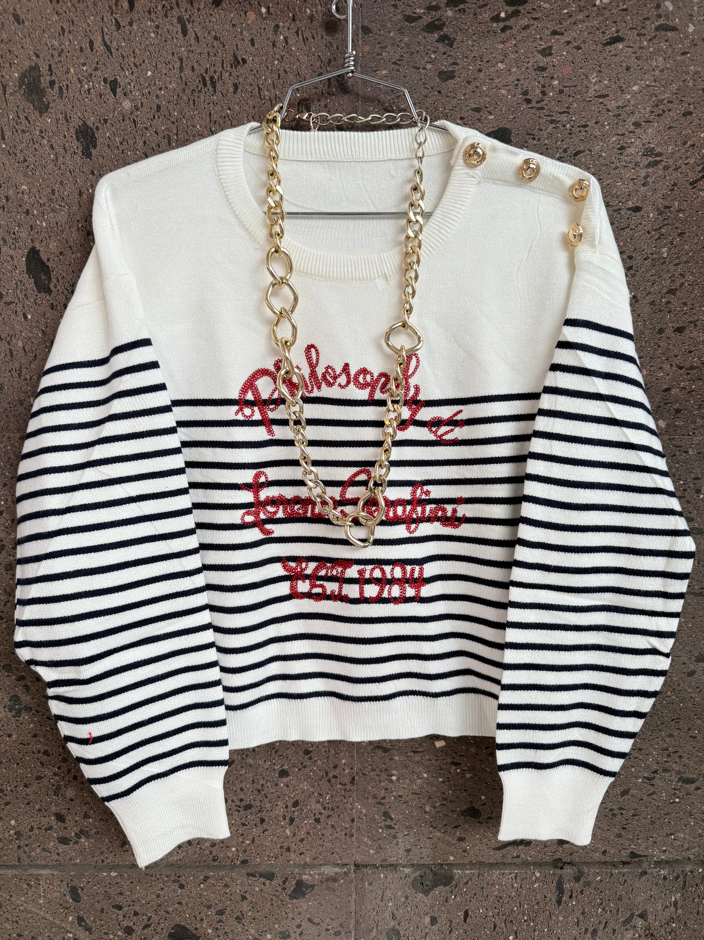 Sweter rayas sailor negro