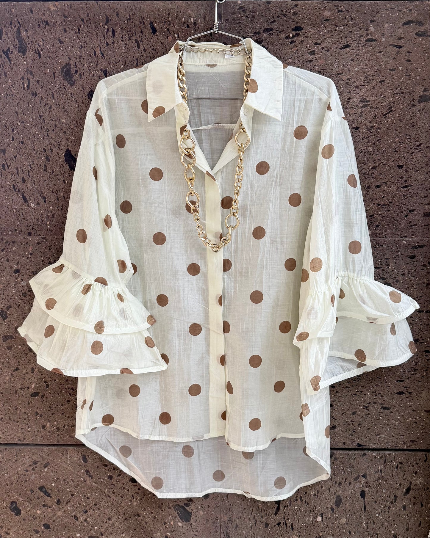 Camisa polka butter café