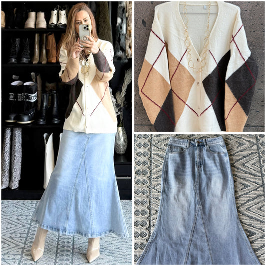 Sweter rombos chocolates