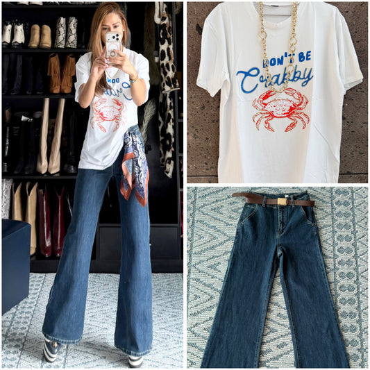 C playera crab blanca