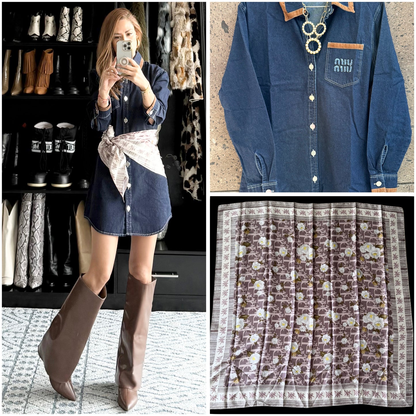 T Mascada Dior café gris