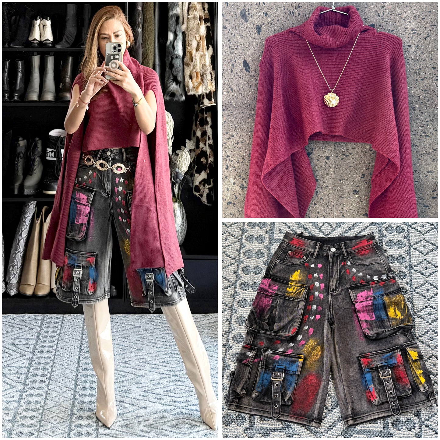 Capa manga burgundy