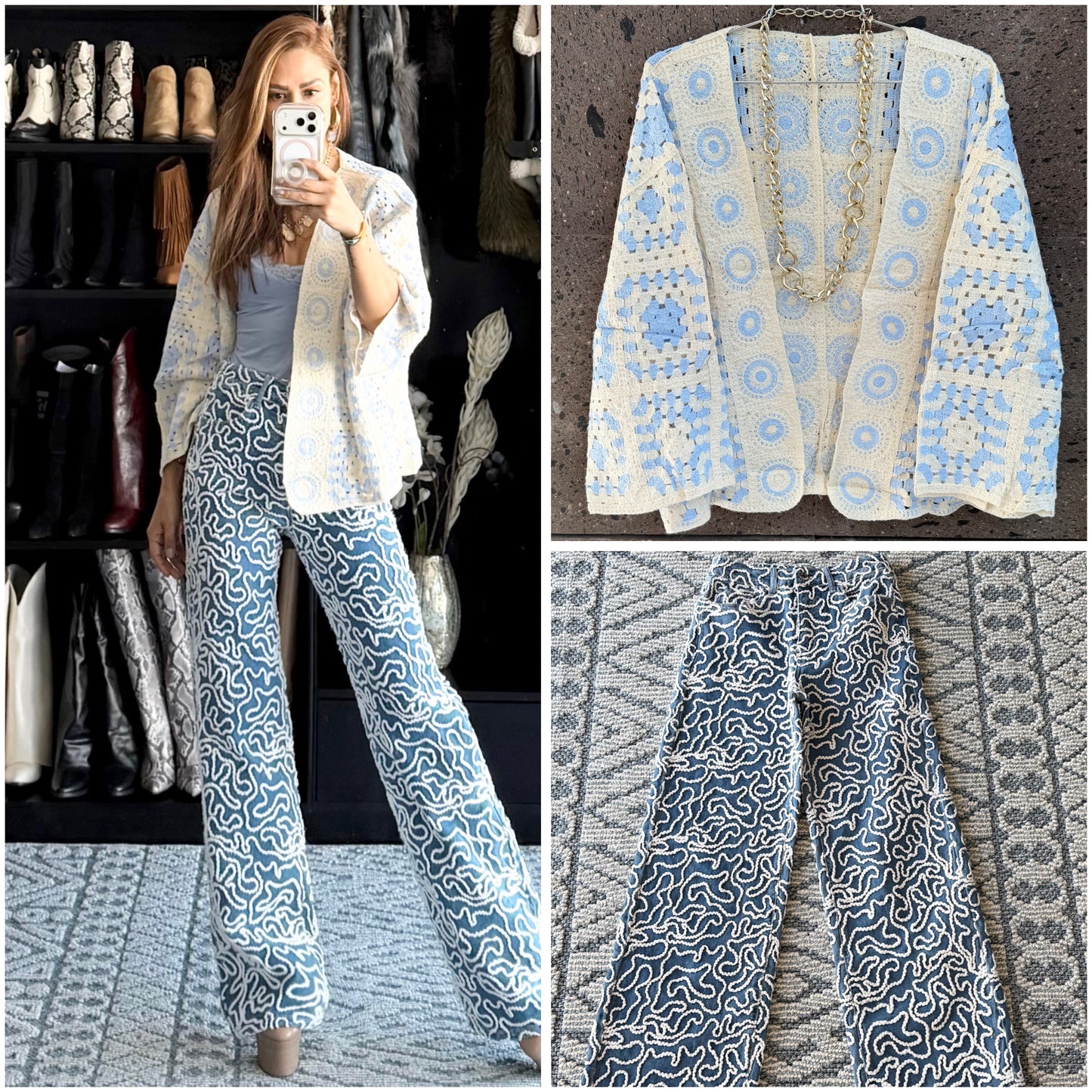 Kimono quilt baby Blue