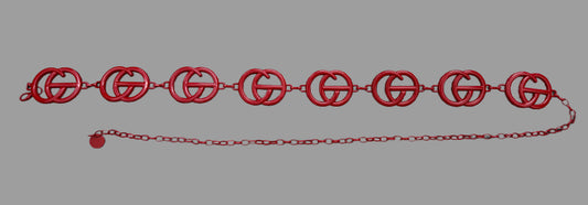 T Cinturón cadena Gucci rojo