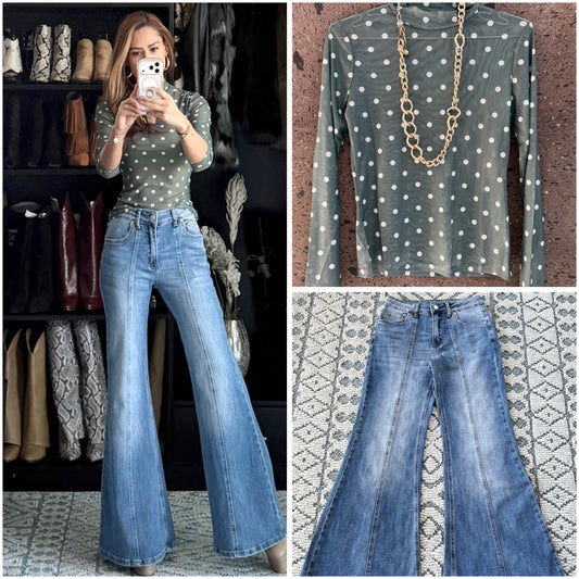 Jeans súper stretch flare