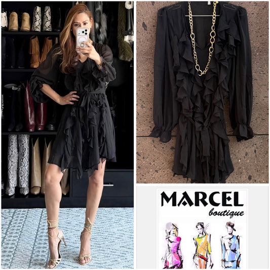 A vestido olan boho negro