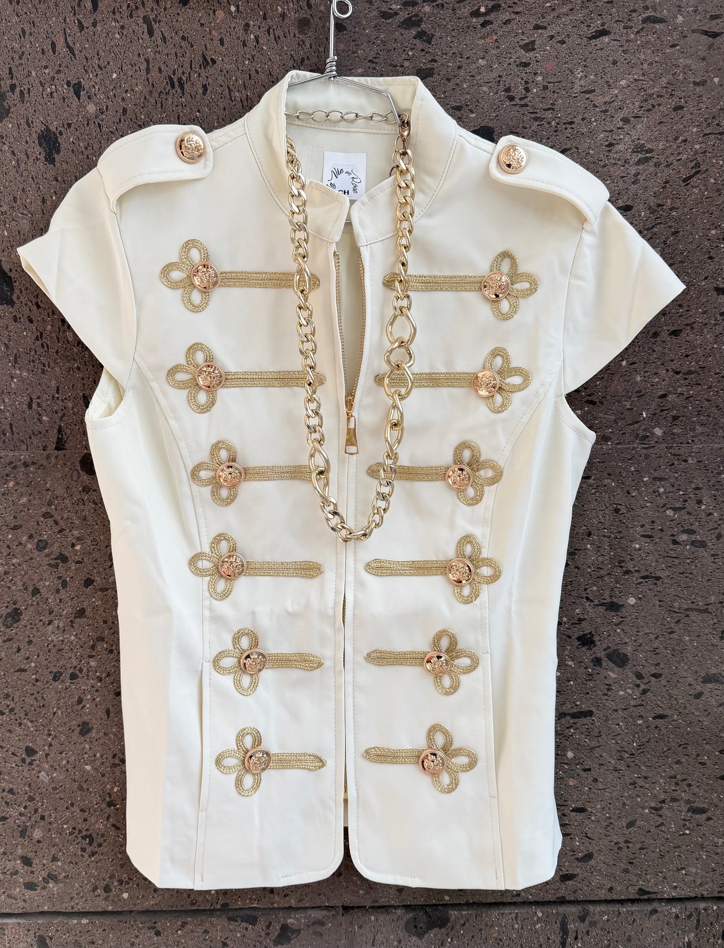 Chamarrita Napoleón blanca