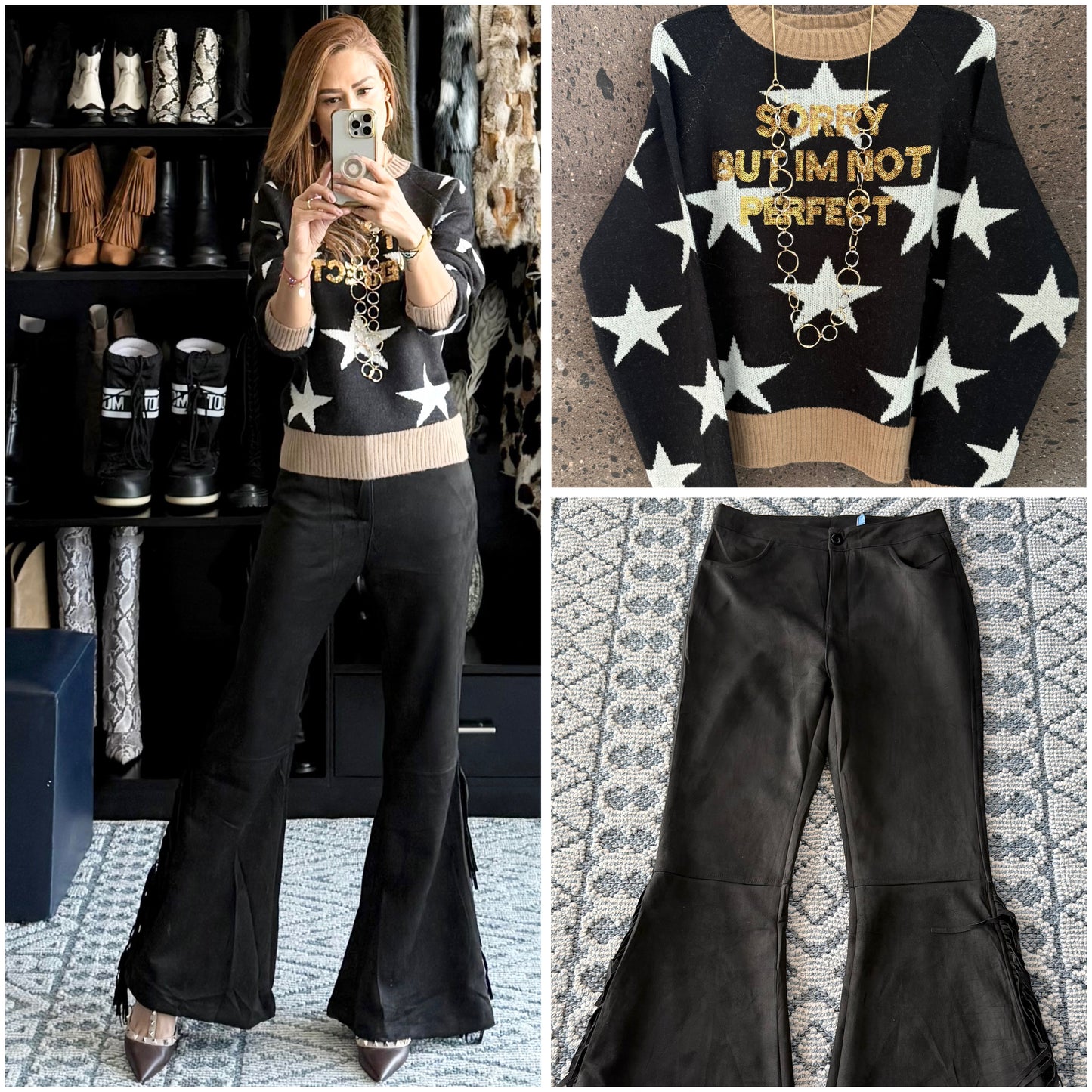 Sweter estrella negro