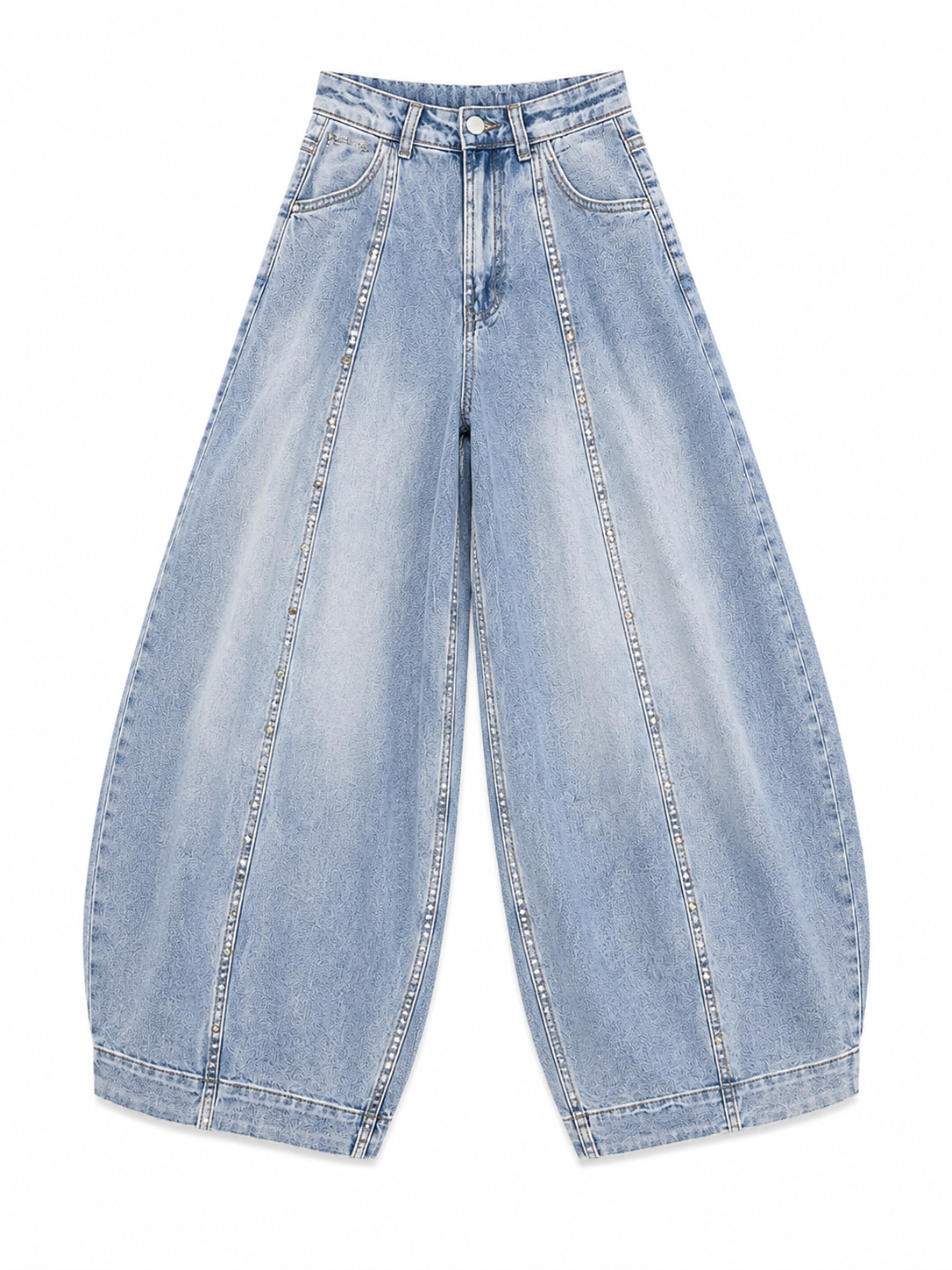 Jeans ballon wide brillos